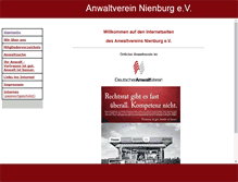Tablet Screenshot of anwaltverein-nienburg.de
